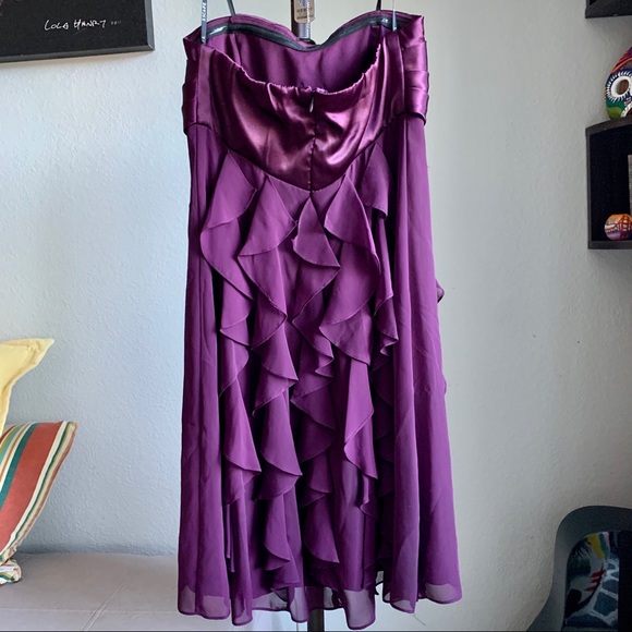Xscape Strapless Vertical Tier Ruffles Dress - Picture 4 of 5